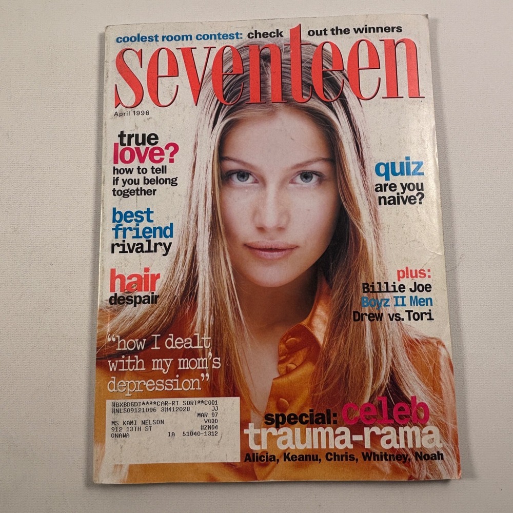 Vintage Seventeen Magazine April 1996 Billie Joe Armstrong Boyz II Men Keanu